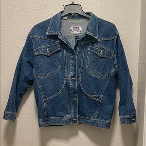 Weathered Blues Oversized Denim Jacket with pockets